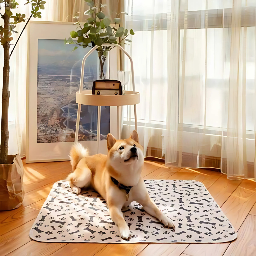 Hygiene Unterlage für Hunde – Wasserdichte Schondecke 70x80 cm – Waschbarer Möbelschoner, Rutschfest und Atmungsaktiv