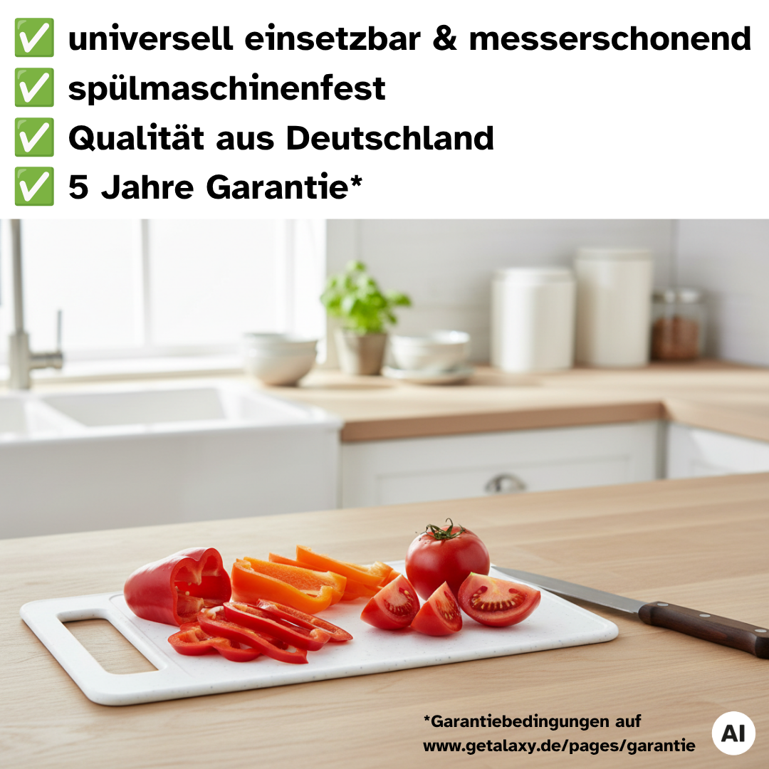 Frühstücksbrettchen | Premium Qualität aus Deutschland | Schneidebrett Spülmaschinenfest