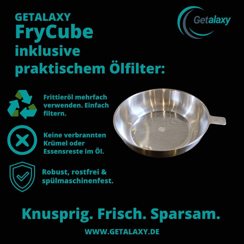 Frycube Frittiertopf Set aus Edelstahl | Herdfritteuse