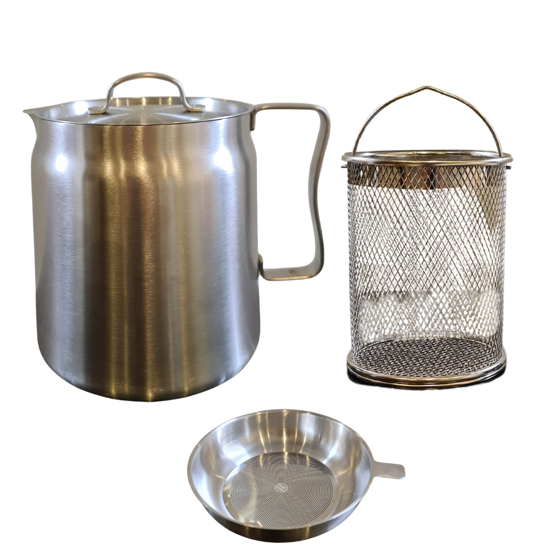 Frycube Frittiertopf Set aus Edelstahl | Herdfritteuse