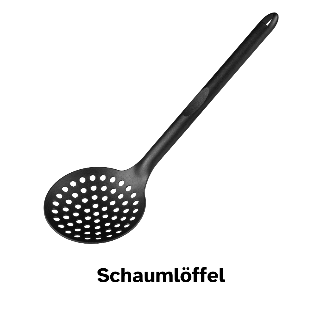 Schaumlöffel | Premium Abseihlöffel | Schaumkelle aus Kunststoff Hitzebeständig bis 270°C