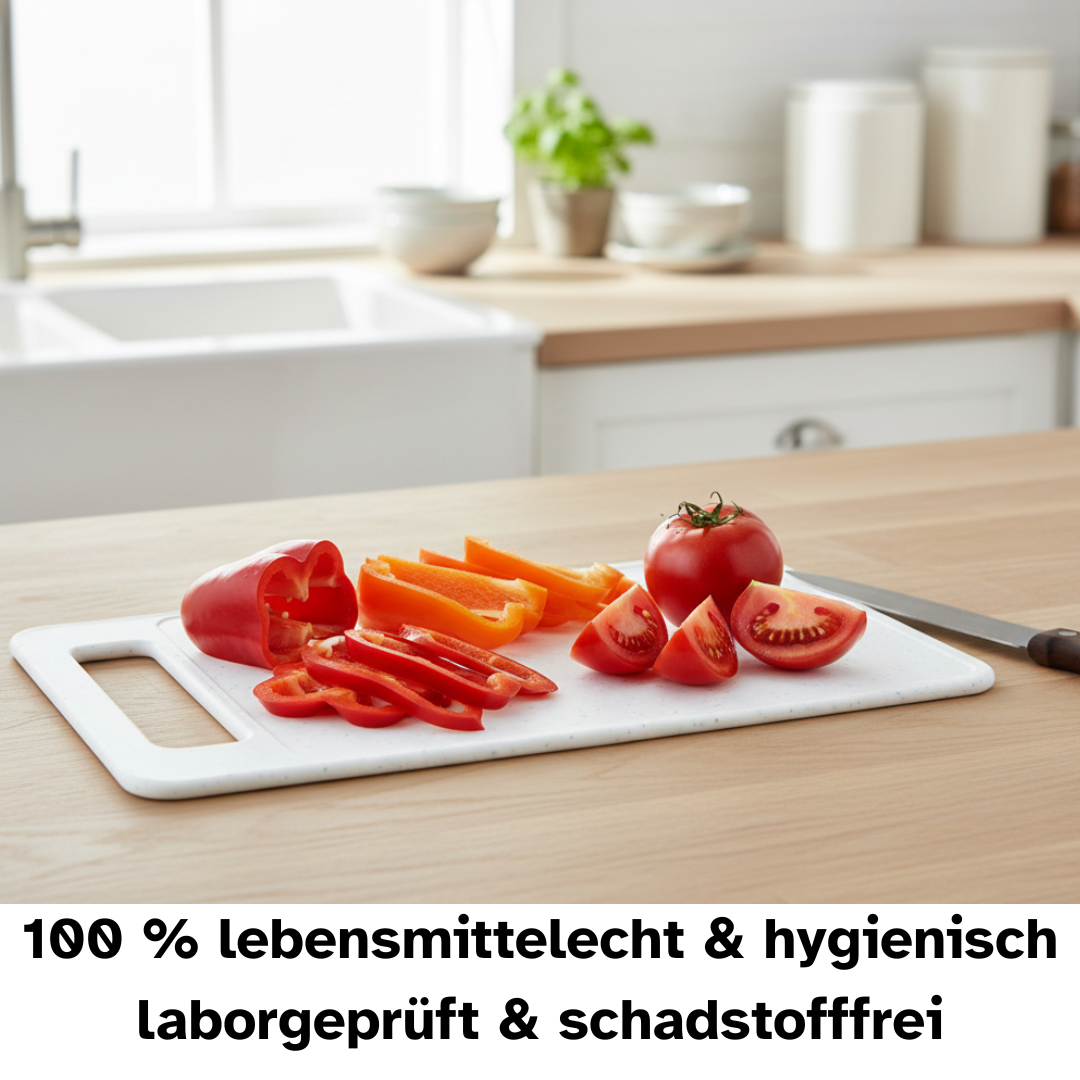 Premium Schneide-Set | 7-Teilig | Schäler, Schneider & Schneidebrett | Gemüsemesser