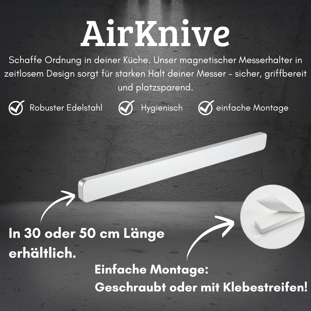 AirKnive Magnetischer Messerhalter aus Edelstahl