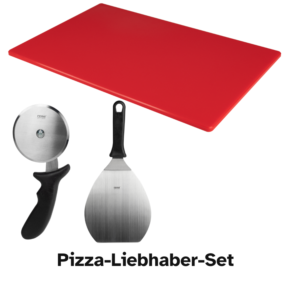 Pizza-Liebhaber-Set | 3-Teilig | Pizzaheber, Pizzaschneider & Pizzabrett