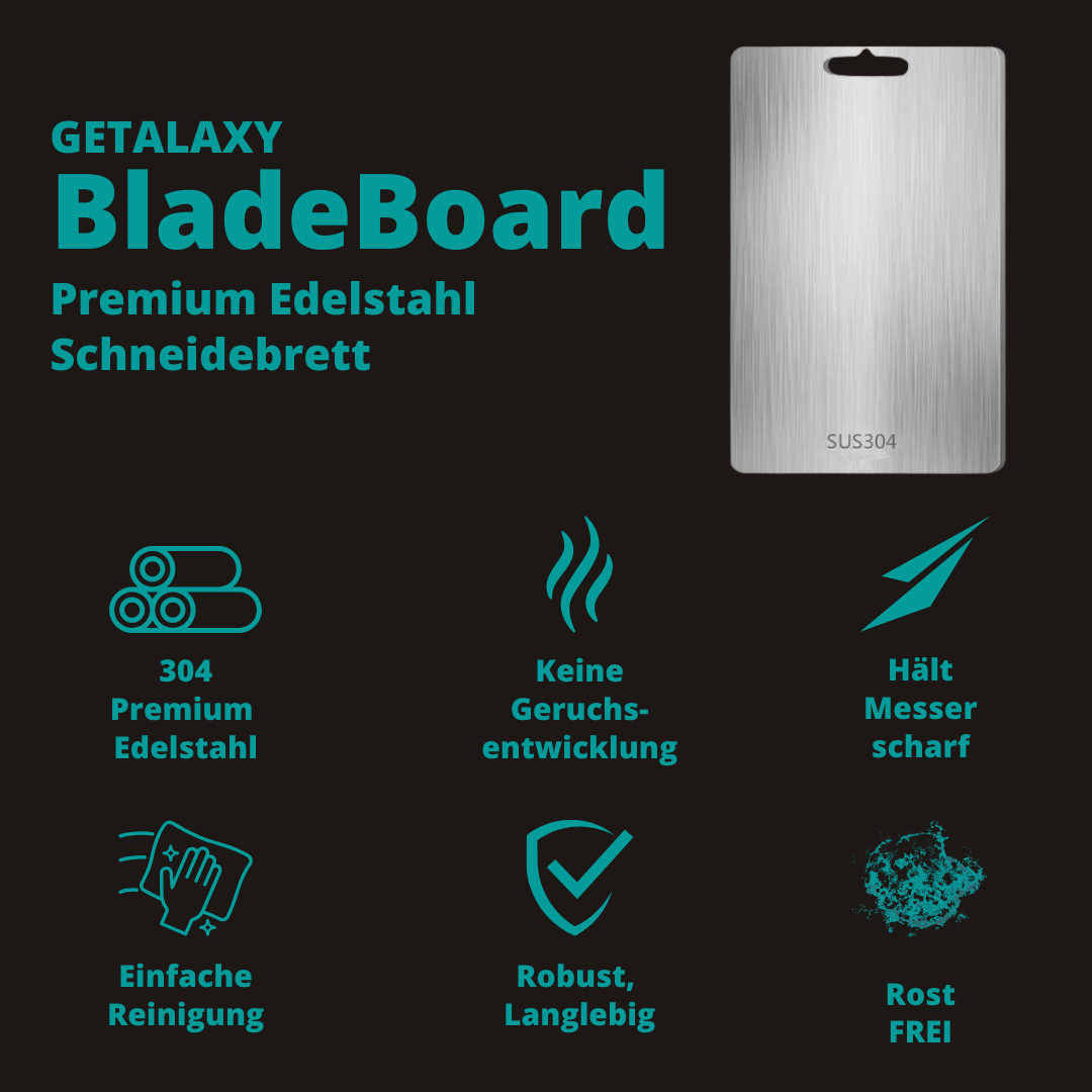 BladeBoard Edelstahl Schneidebrett