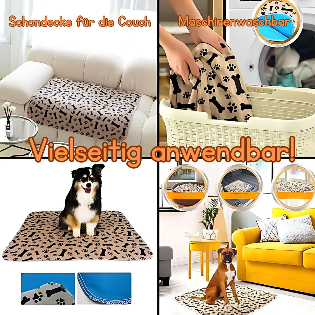 Hygiene Unterlage für Hunde – Wasserdichte Schondecke 70x80 cm – Waschbarer Möbelschoner, Rutschfest und Atmungsaktiv