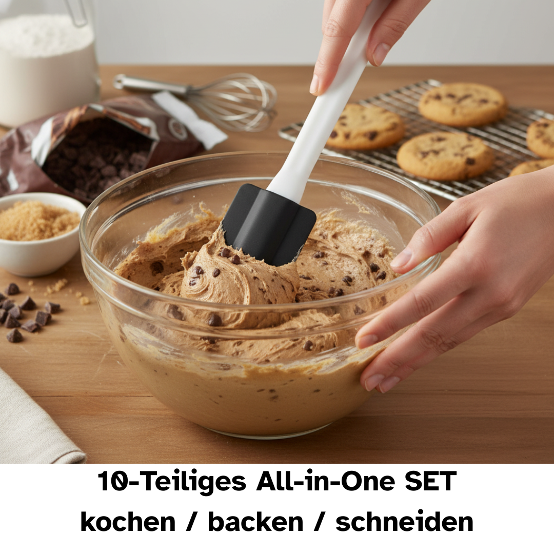 Küchenhelfer-Set All-in-One | Grundausstattung Küchenutensilien | 10-Teilig