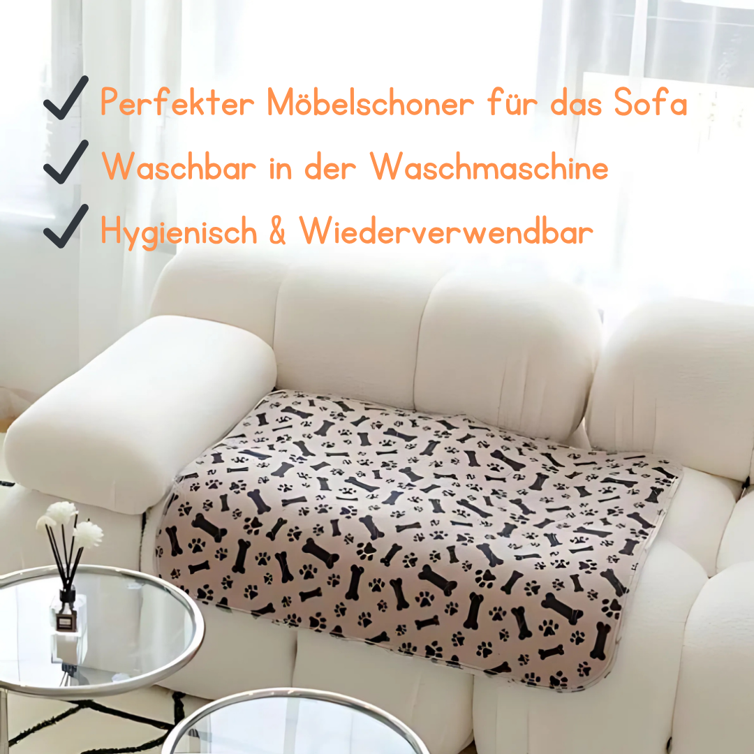 Hygiene Unterlage für Hunde – Wasserdichte Schondecke 70x80 cm – Waschbarer Möbelschoner, Rutschfest und Atmungsaktiv